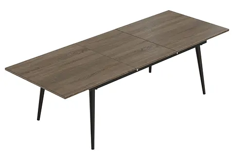 Стіл журнальний трансформер Dandi Small Ferrum-decor 45x120(160)x60 Чорний метал ДСП Дуб Сонома Трюфель 16 мм (FRD-106789) - фото 4