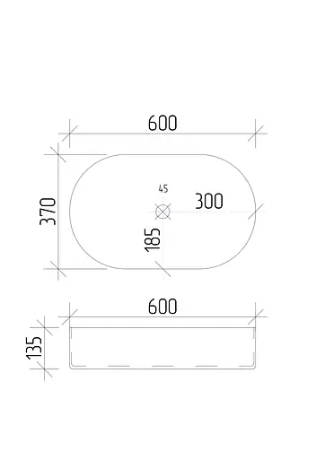 Умивальник VBI Verona 60 white накладний VBI-011301, Білий - фото 6