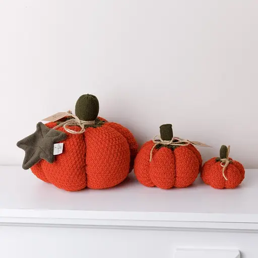 Декоративний текстильний виріб Прованс Pumpkin помаранчевий 15 см (40268) - фото 3