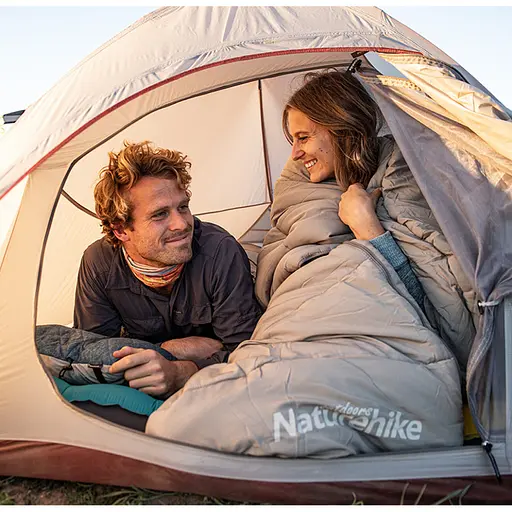 Спальный мешок с капюшоном с обычным мешком для хранения Naturehike M300 CNK2350WS023, зеленый, левый - фото 12