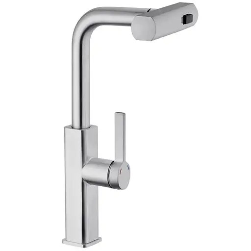 Змішувач для кухні з висувним виливом Mixxus Premium Hammer 014 MI6953 Хром - фото 1