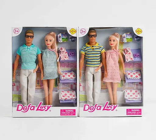 Семья 8349 DEFA, 2 куклы (беременная), младенец, аксессуары, в коробке (6903164405015) МИКС - фото 1