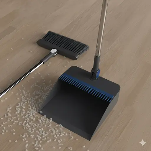 Совок с щеткой из нержавеющей стали TL-HC03 Черный (TL-HC03BL) - фото 5