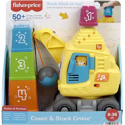 Машинка Fisher-Price Рахуй та складай Веселий кран (HRP32​) - фото 3