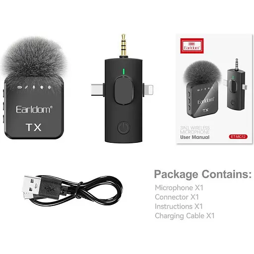 Микрофонная радиосистема Earldom ET-MC12 Black (149922) - фото 16