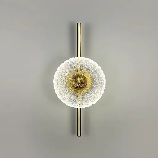 Елегантне декоративне латунне бра з імітацією квітки Line F Арт. B058/1 AB - фото 6