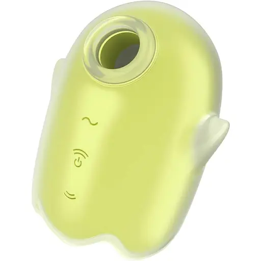 Вакуумний кліторальний стимулятор з вібрацією Satisfyer Glowing Ghost жовтий