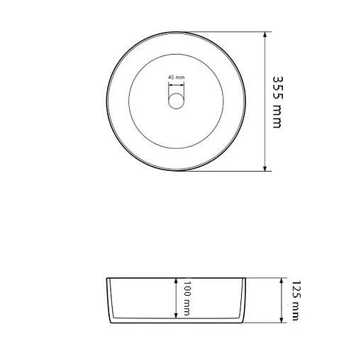 Умивальник VBI Prato білий чорний мармур матовий накладний VBI-011409, Мармур - фото 4