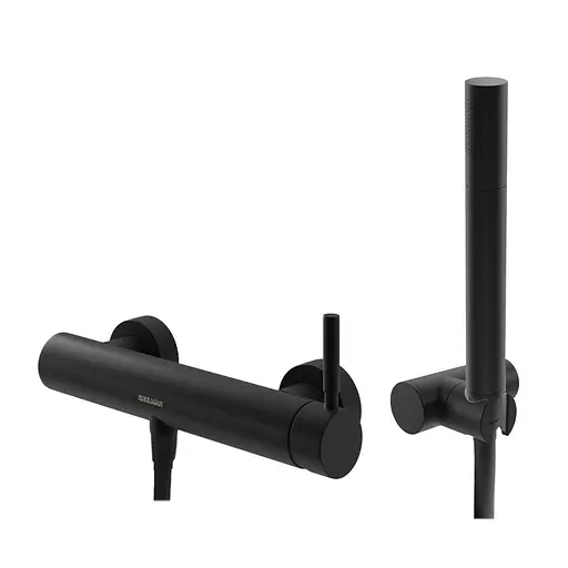 Смеситель для душа Kohlman Roxin black настенный KPL-QW120RB Черный матовый - фото 1