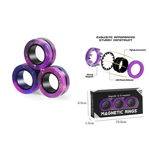 Гра-спінер, 3 магнітних кільця 2021-189B - фото 2