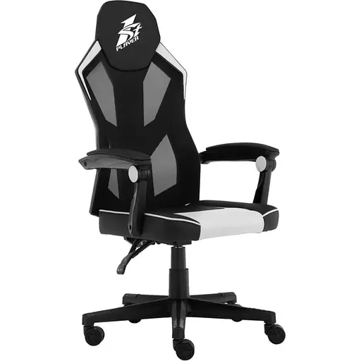Игровое кресло 1stPlayer P01 Black-White (P01 Black/White) - фото 4