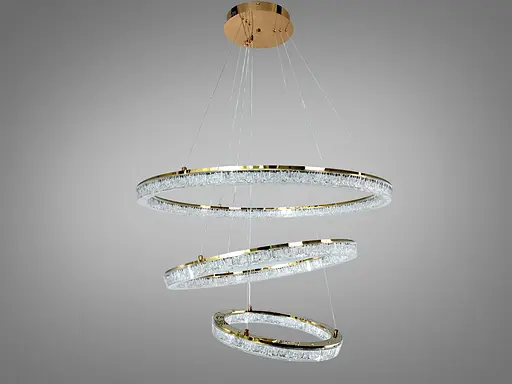 Подвесная LED люстра кольца белая 220 Вт 38-40 м² - фото 4