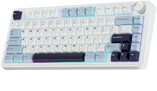 Клавіатура бездротова Aula F75 RGB Light Blue - фото 3