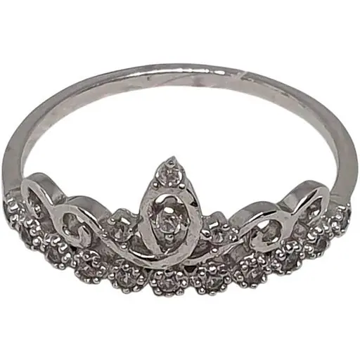 Серебряное кольцо Qvaliz Корона с фианитами. 90101019 17,5