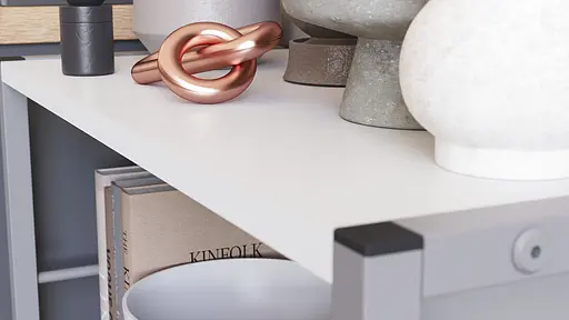 Этажерка 3/60 Ferrum-decor Серии Коннект 73x60x28 серый ДСП Белый 16мм (FRD-104266) - фото 5