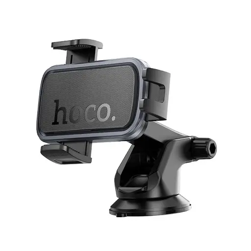 Автотримач для телефона HOCO H79 Vista push-type car holder (center console) Black Metal Gray - фото 4