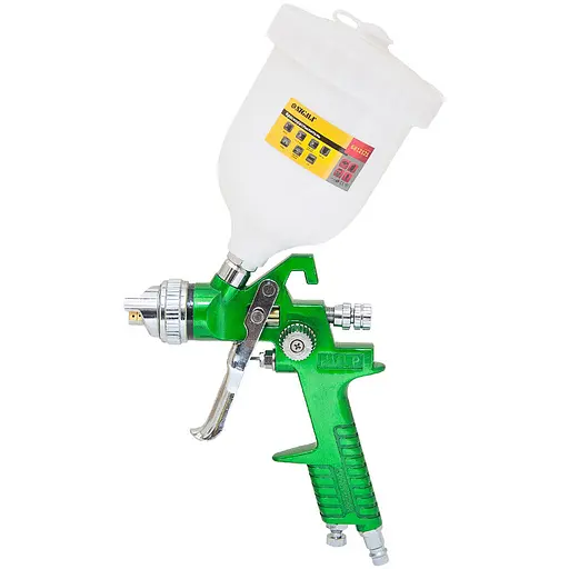 Фарборозпилювач Sigma HVLP 1.3+1.7 мм з верхнім баком 600 мл Green (6812121) - фото 1