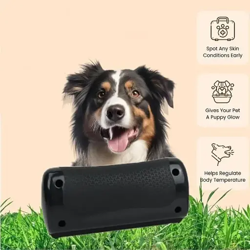 Щітка для догляду за вовною HistoTree Groomify для собак та кішок чорна 14х7х3,5 см ABS метал - фото 3