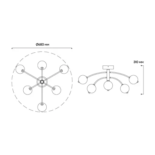 Світлодіодний світильник Ardero AL6477-1ARD PRIMA NERO 60Вт чорний - фото 2