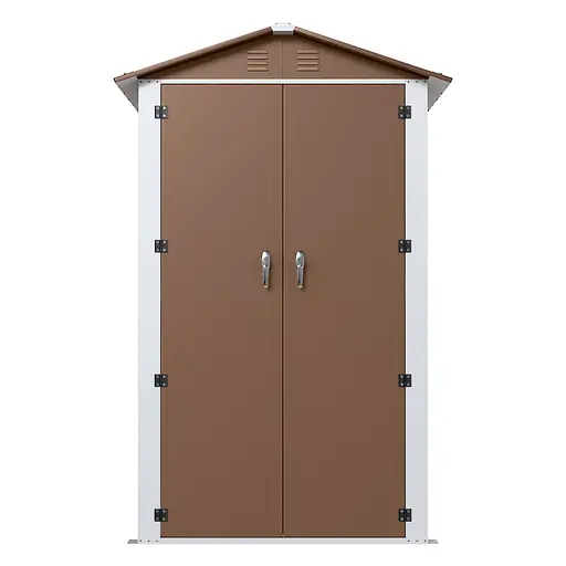 Хозблок-сарай металлический DS-01 с двускатной крышей 185х120х90 см Коричневый - фото 5