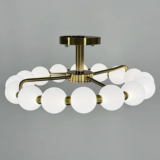 Стельова люстра у вигляді кільця із полімерних кульок Ø 50 см | Арт. 993-510 AB | Line F - фото 3