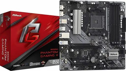 Материнская плата AsRock B550M Phantom Gaming 4 (B550M Phantom Gaming 4) (Socket AM4, AMD B550, Micro-ATX) - фото 5