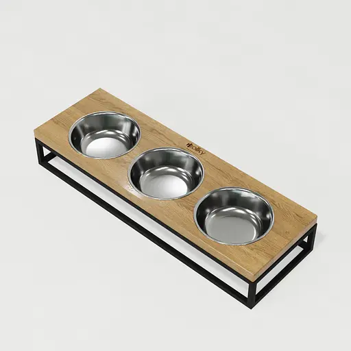 Hollky Base Bar — три миски на підставці (3 × 0,45 л) - фото 5