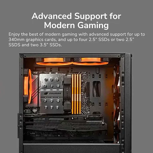 Корпус Cougar Uniface Mini RGB Black (UNIFACE MINI RGB Black) Без БП - фото 7