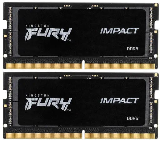 Модуль пам'яті Kingston Fury DDR5 16GB (2x8) SO-DIMM 4800 MHz Impact (KF548S38IBK2-16) - фото 1