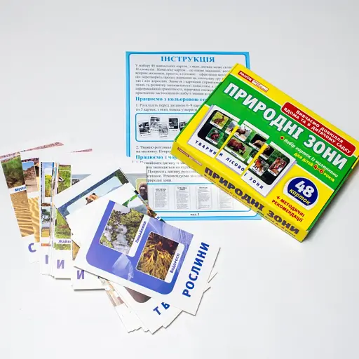 Набір карток. Природні зони - фото 2