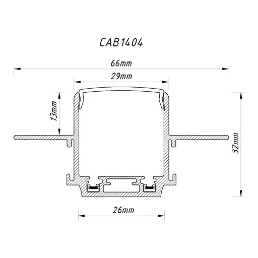 Шинопровід Ardero CAB1404 ULTRA чорний вбудований 2м - фото 2