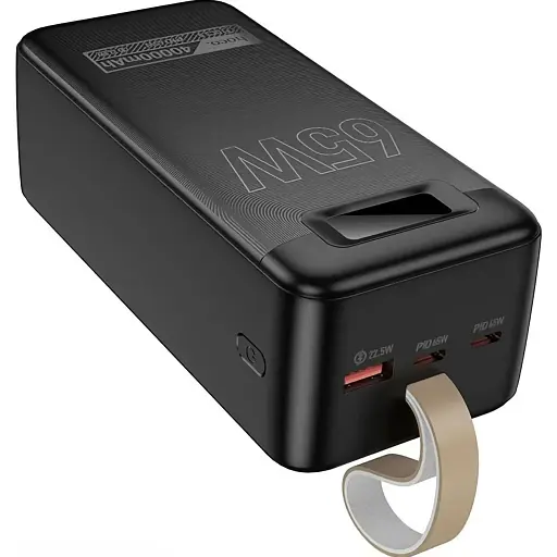 Внешний аккумулятор Hoco DB82 Aquila 40000mAh 65W Black [134985] - фото 4