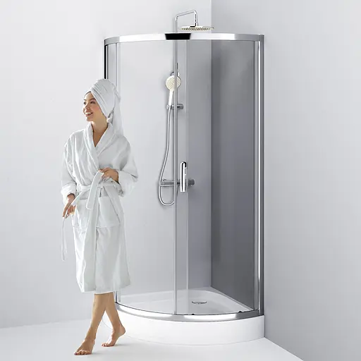 Душевая кабина Am.Pm Like 90x90 см стекло прозрачное без поддона хром матовый W83UG-315-090MT, Универсальная, прозрачная, хром матовый - фото 6