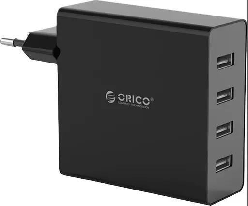 Зарядное устройство на 4 USB-A порта Orico DCW-4U-EU 30 W Black - фото 1