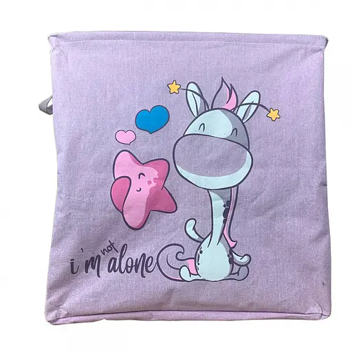 Корзина для игрушек CLR618 хлопок, водонепроницаемая пропитка, 50*40*50 см Лошадка