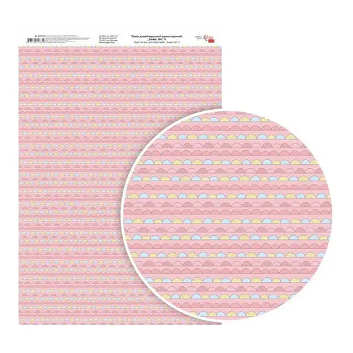 Папір дизайнерський односторонній „Sweet Girl“ 6 21х29,7см глянцевий 250г/м2 ROSA TALENT