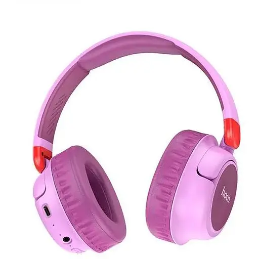 Bluetooth Стерео Гарнітура Hoco W43 | BT5.3, AUX / TF, 25h, Touch Control | Фіолетовий