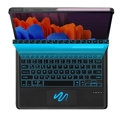 Чохол клавіатура Samsung Galaxy Tab S9 Plus / S9 FE+ / S10+ 12.4 SM X810 X816 X610 X616 X820 X826 BlueTooth Keyboard with TP - фото 2