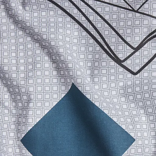 Пододеяльник Moon&Star Бязь Gold Люкс Urban Grid Двуспальный 175x210 см - фото 6