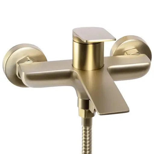 Смеситель для ванны Rea Avalon brushed gold настенный с изливом REA-B2707 Золотой - фото 3