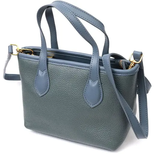 Сумка Vintage с двумя ручками из натуральной кожи 19х14.5х12 см sum0029029 - фото 1