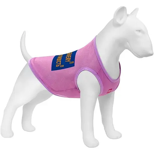 Майка для собак Waudog Clothes малюнок "Сміливість", сітка, XS, B 26-29 см, C 16-19 см рожевий