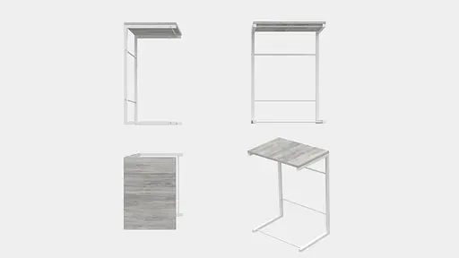 Столик Терри Ferrum-decor 650x440x330 Белый металл ДСП Бетон 16 мм (FRD-104661) - фото 8