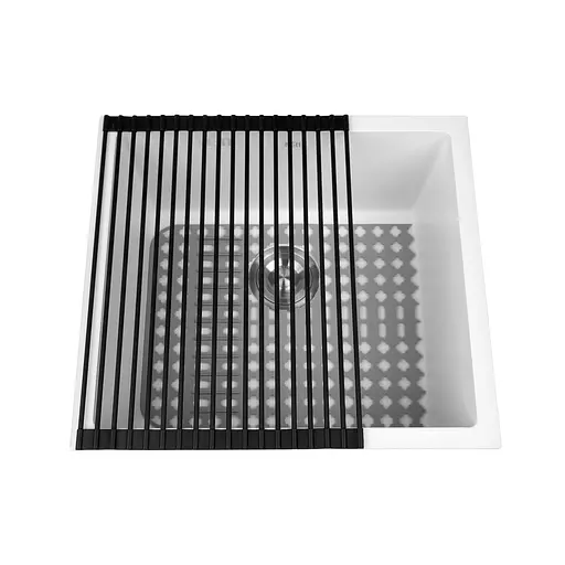 Кухонная мойка под столешницу белая 1.5 мм из нержавеющей стали Nett NW-5045, Белый - фото 3