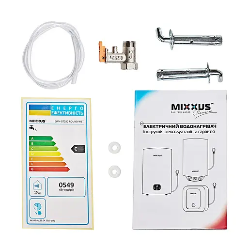 Водонагрівач "Циліндр" Mixxus EWH-07080 Round WET накопичувальний 80 л мокрий тен 1,5 kW WH0602 - фото 4