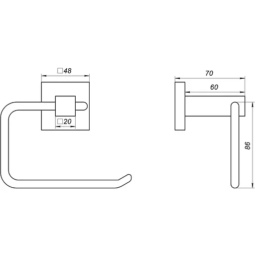 Держатель для туалетной бумаги Globus Lux SQ 9416 - фото 3