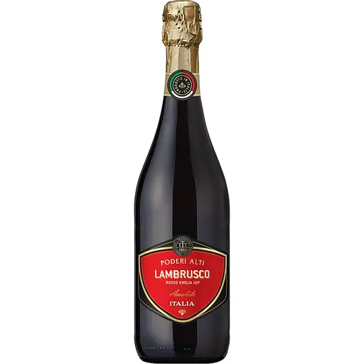 Вино ігристе Poderi Alti Lambrusco dell'Emilia червоне напівсолодке 7.5% 0.75 л (955)