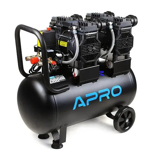 Компресор 4-циліндровий безмасляний Apro OFE-50 2х1,5кВт 475 л/хв 50 л 30412 - фото 1