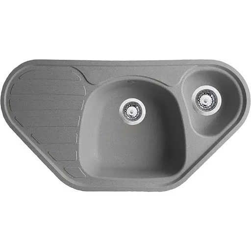 Гранітна кухонна мийка Romzha Elegancia 95B Seda (602) кутова - фото 1