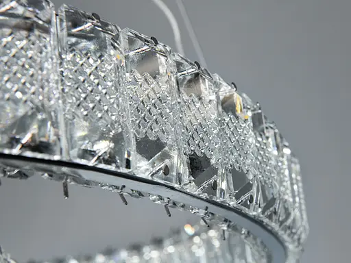 LED люстра Romin хром 92 Вт кришталь з пультом - фото 4